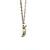 Sterling Silver Vintage Native Tilted Square Black Onyx, Tiger's Eye, and Jasper Inlay on a Spiga Chain Necklace