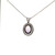 Sterling Silver Vintage Oval Faceted Amethyst in a Filagree Setting  Box Chain Necklace