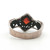 Sterling Silver Created Garnet Cushion Cut Bezel Set Statement Ring Size 8.5
