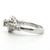 Sterling Silver Created Peridot with CZ Accents Vintage Inspired Fashion Ring Size 6