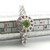 Sterling Silver Created Peridot with CZ Accents Vintage Inspired Fashion Ring Size 6