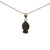 Sterling Silver Vintage Oval Pink Mother of Pearl with Filigree Circles Necklace