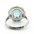Sterling Silver Blue CZ Solitaire Cocktail Ring Size 8
