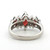 Sterling Silver Garnet Marquise Cut With CZ Accents Cocktail Ring Size 7