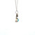 Sterling Silver Vintage Circle Pearl and Tilted Square Turquoise Hinged Dangle Pendant Box Chain Necklace