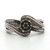 Sterling Silver Black Gemstone Floral Cocktail Ring Size 7