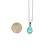 Sterling Silver Vintage Tear Drop Blue Larimar Pendant Necklace