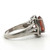 Sterling Silver Red Labradorite Oval Cut With Red Rhodium Accents Statement Ring Size 9