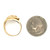 14K Yellow Gold Vintage Snake Ring With Diamond Eyes Ring Size 8.5