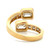18K Yellow Gold Emerald Cut Bezel Set Diamonds with Baguettes 2.875cttw Bypass Ring Size 6