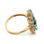 10K Yellow Gold Swiss Blue Topaz, London Blue Topaz, Iolite, Tanzanite, Flower Cluster Ring Size 7