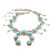 Sterling Silver Native Vintage Multiple Circle Turquoise Squash Blossom Necklace
