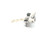 Sterling Silver Vintage Mother of Pearl and Iridescent Mother of Pearl Double Winged Butterfly with Pearl Tail Brooch and Pendant