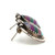 Sterling Silver Vintage Southwest Zuni Multi-Gem Inlay Post Earrings