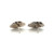 Sterling Silver Vintage Southwest Zuni Multi-Gem Inlay Post Earrings