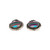 Sterling Silver Vintage Southwest Zuni Multi-Gem Inlay Post Earrings