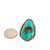 Sterling Silver Native Vintage Oval Turquoise In a Twisted Rope Border with Double Feathers Bezel Setting Ring Size 9