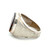 Sterling Silver Vintage Modernist Square Agate Chunky Band Ring Size 10.5