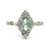 Platinum Oval Cut .65ct Alexandrite with .31cttw Diamond Halo Ring Size 6.75
