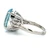 Platinum Oval Cut 6.72ct Aquamarine with 0.43cttw Diamond Accents Ring Size 6