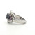 Sterling Silver Iolite Cluster With Sparkly Pave Statement Ring Size 7
