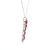 14K White Gold 6-13SC Ruby and 0.05cttw Diamond Cross Necklace 18"