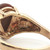 Sterling Silver Vermeil Gold Stone Pear Cut Fashion Ring Size 9.75