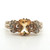 Sterling Silver Citrine With CZ Accents Bow Ring Size 11