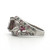 Sterling Silver Pink Stone With Blue And Pink Accent Stone Vintage Inspired Statement Ring Size 6
