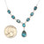 Sterling Silver London Blue Topaz And Diamond Necklace