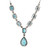 Sterling Silver London Blue Topaz And Diamond Necklace