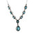 Sterling Silver London Blue Topaz And Diamond Necklace