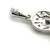 14K White Gold 24SC Sapphire 1/8tw Diamond Rounded Cross Pendant