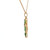 14K Gold 19B Tsavorite 1/4tw Diamond Teardrop Cross Pendant Necklace 18" Chain