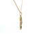 14K Gold 19B Tsavorite 1/4tw Diamond Teardrop Cross Pendant Necklace 18" Chain