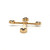 14K Gold 1B Sapphire .08tw Diamond Clover Tipped Cross Pendant