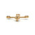 14K Gold 1B Sapphire .08tw Diamond Clover Tipped Cross Pendant