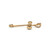 14K Gold 1B Sapphire .08tw Diamond Clover Tipped Cross Pendant