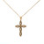 14K Gold 22B 1/4tw Diamond Celtic Braided Cross Pendant Necklace 16" Chain
