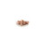 10K Rose Gold 15B 1/10tw Diamond Flower Double  Layer Pendant