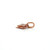10K Rose Gold 15B 1/10tw Diamond Flower Double  Layer Pendant