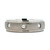 14K White Gold Brushed Matte Detail App .25cttw Diamond Accented Unisex Wedding Band Size 10