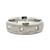 14K White Gold Brushed Matte Detail App .25cttw Diamond Accented Unisex Wedding Band Size 10