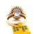 14K Yellow Gold 4.70 Oval Tanzanite With .88cttw Diamond Halo Ring Size 7