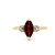 10K Yellow Gold Marquise Garnet with Diamond Accents Ring Size 7.25
