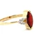 10K Yellow Gold Marquise Garnet with Diamond Accents Ring Size 7.25