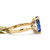 14K Yellow Gold Rectangle 3.0ct Tanzanite With Two .8cttw Diamond Accents Ring Size 7