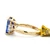 14K Yellow Gold Rectangle 3.0ct Tanzanite With Two .8cttw Diamond Accents Ring Size 7
