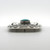 Vintage Southwest Navajo Sterling Silver Turquoise Belt Buckle  -Signed Tc Singer