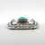 Vintage Southwest Navajo Sterling Silver Turquoise Belt Buckle  -Signed Tc Singer